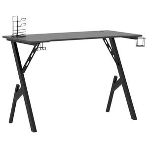 vidaXL fekete Y-l&aacute;b&uacute; gamer asztal 110 x 60 x 75 cm