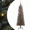 vidaXL Mű kar&aacute;csonyfa 150 LED-del Z&ouml;ld 120 cm PVC &eacute;s Műanyag &eacute;s Ac&eacute;l