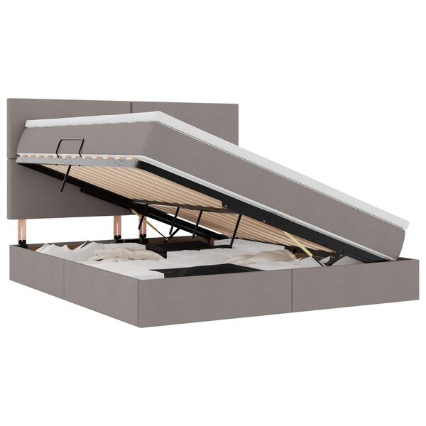 vidaXL &Aacute;gy t&aacute;rol&oacute;val &eacute;s LED l&aacute;mp&aacute;val T&oacute;psz&iacute;nű 160 x 200 cm Poli&eacute;szter