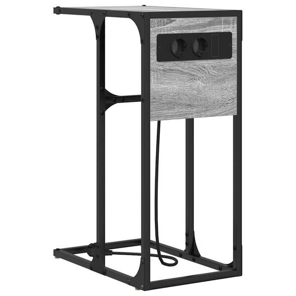 vidaXL &Eacute;jjeliszekr&eacute;ny Sz&uuml;rke Sonoma 41,5 x 26 x 60,5 cm Faanyag