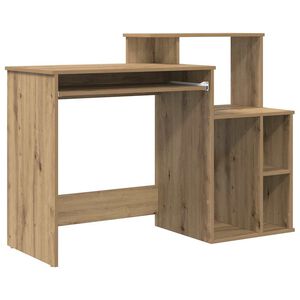 vidaXL Asztal Artisan t&ouml;lgy 120,5 x 44 x 88,5 cm Szerelt Fa
