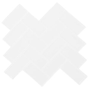 vidaXL Halv&aacute;ny Csempe 10 pcs Feh&eacute;r 30 x 30 cm Poliuret&aacute;n &eacute;s PET