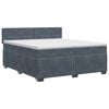 vidaXL Boxspring &aacute;gy matraccal S&ouml;t&eacute;tsz&uuml;rke 200 x 200 cm B&aacute;rsony