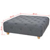 vidaXL sötétszürke szövetű puff 80 x 80 x 30 cm