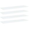 vidaXL 4 db feh&eacute;r forg&aacute;cslap k&ouml;nyvespolc 100 x 30 x 1,5 cm