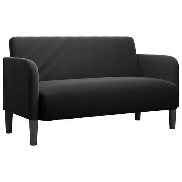 vidaXL fekete bársony loveseat kanapé 109 cm