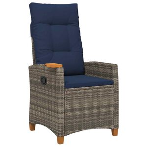 vidaXL D&ouml;nthető sz&eacute;k tea t&aacute;llal p&aacute;rn&aacute;val 62 x 64 x 112 cm polirattan