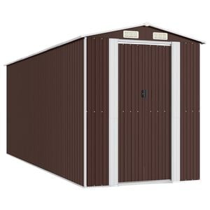 vidaXL s&ouml;t&eacute;tbarna horganyzott ac&eacute;l kerti f&eacute;szer 192 x 523 x 223 cm