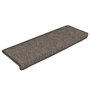 vidaXL 15 db sziz&aacute;l hat&aacute;s&uacute; sz&uuml;rke-b&eacute;zs l&eacute;pcsőszőnyeg 65x21x4 cm