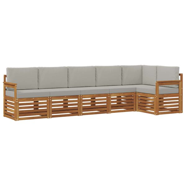 vidaXL &Uuml;lőgarnit&uacute;r&aacute;k 6 pcs Term&eacute;szetes &eacute;s Vil&aacute;gossz&uuml;rke T&ouml;m&ouml;r Ak&aacute;cfa