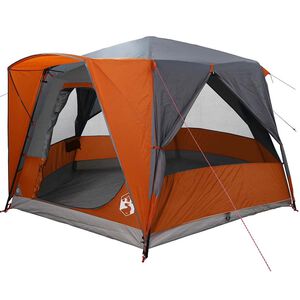 vidaXL Cabin Tent 5-Person Sz&uuml;rke &eacute;s narancs 333 x 317 x 194 cm