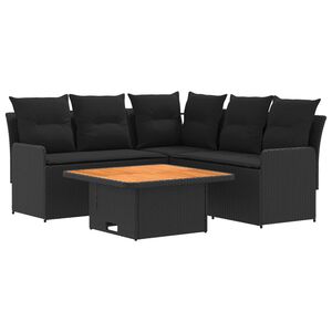 vidaXL B&uacute;tor szettek 4 db Fekete PE Rattan