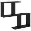 vidaXL Falpolc Fekete T&ouml;lgy 60 x 12 x 50,5 cm Szerelt Fa