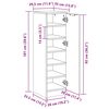 vidaXL fekete szerelt fa cipőszekr&eacute;ny 30 x 35 x 100 cm