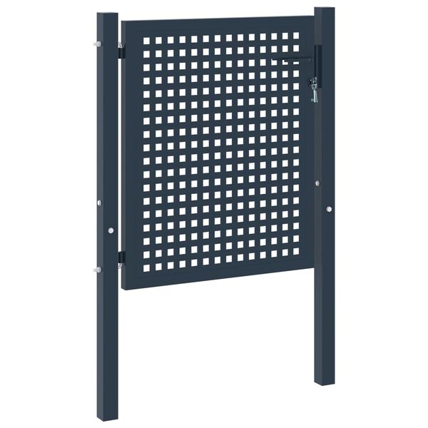 vidaXL antracit sz&iacute;nű ac&eacute;l ker&iacute;t&eacute;skapu 102 x 75 cm