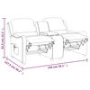 vidaXL 2 személyes sötétszürke szövet masszázsfotel pohártartóval