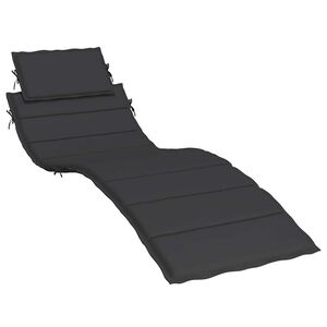 vidaXL fekete oxford sz&ouml;vet napoz&oacute;&aacute;gy p&aacute;rna 186x58x4 cm