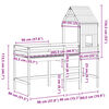 vidaXL tömör fenyőfa galériaágy létrával és tetővel 80 x 200 cm