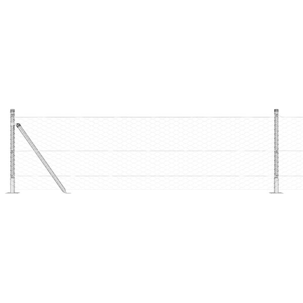 vidaXL Ker&iacute;t&eacute;soszlop Ez&uuml;st 25 x 0,5 m (36 mm h&aacute;l&oacute;) Ac&eacute;l