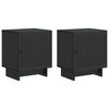 vidaXL &Eacute;jjeliszekr&eacute;ny 2 pcs Fekete 43 x 34,5 x 50 cm Szerelt Fa