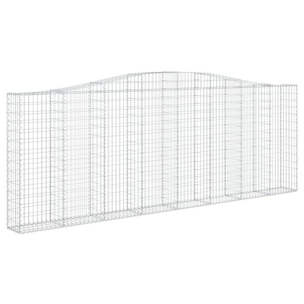 vidaXL 4 db &iacute;ves horganyzott vas gabion kos&aacute;r 400x30x140/160 cm