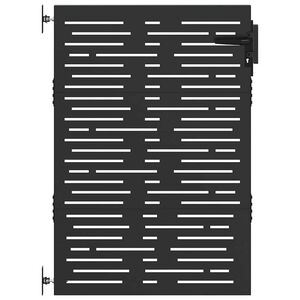 vidaXL négyszögmintás corten acél kerti kapu 85 x 125 cm