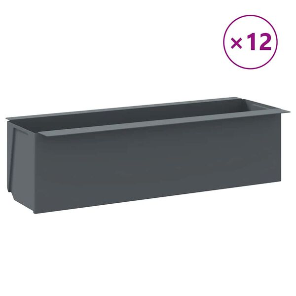 vidaXL 12 db sz&uuml;rke polipropil&eacute;n vir&aacute;gl&aacute;da raklapokhoz 36x13,5x9,5 cm