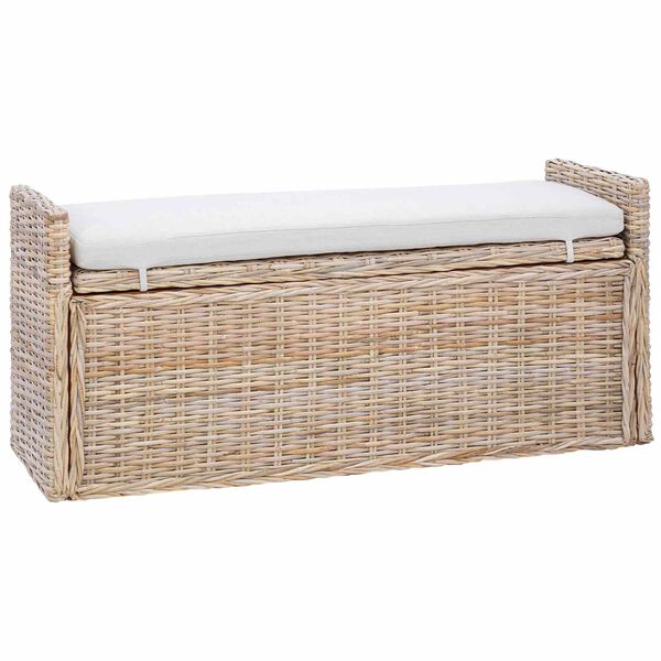 vidaXL T&aacute;rol&oacute;pad p&aacute;rn&aacute;val Term&eacute;szetes 110 x 40 x 50 cm Rattan