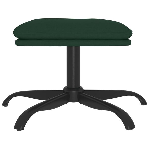 vidaXL sötétzöld szövet lábzsámoly 60x60x36 cm