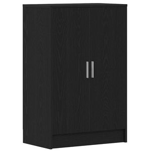 vidaXL Cipőszekr&eacute;ny 60 x 35 x 92 cm Szerelt Fa Fekete T&ouml;lgy