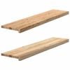 vidaXL ablakp&aacute;rk&aacute;nyok 2 db kezeletlen 110x30x2 cm t&ouml;m&ouml;r fa t&ouml;lgyfa