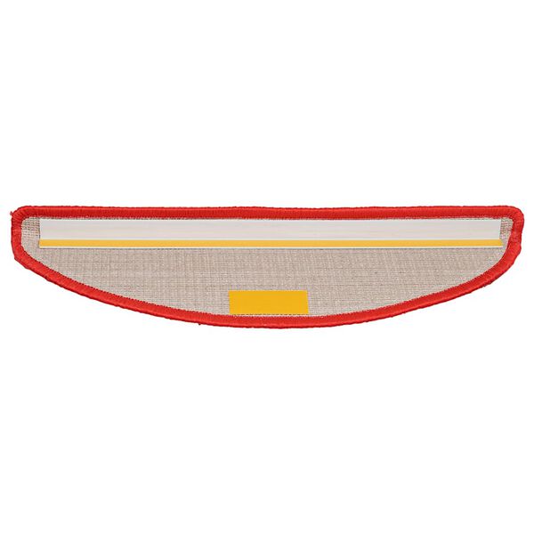 vidaXL 30 db piros, f&eacute;lk&ouml;r alak&uacute; l&eacute;pcsőszőnyeg 56 x 17 x 3 cm