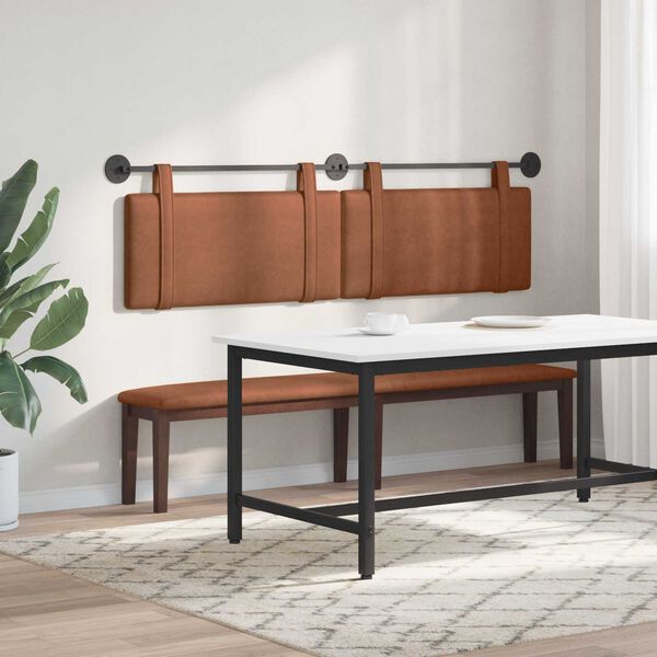 vidaXL Fali Fejt&aacute;mla Falra szerelhető Barna 190 x 55 x 5 cm Antik PU