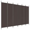vidaXL 6 paneles barna sz&ouml;vet parav&aacute;n 300x200 cm