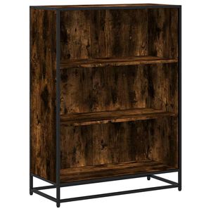 vidaXL f&uuml;st&ouml;s t&ouml;lgy sz&iacute;nű szerelt fa k&ouml;nyvszekr&eacute;ny 80,5x35x107,5 cm