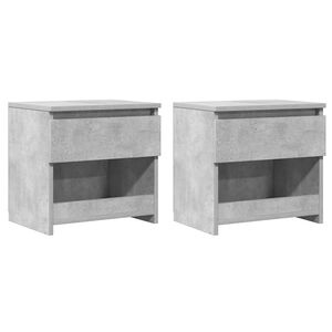 vidaXL 2 db betonsz&uuml;rke szerelt fa &eacute;jjeliszekr&eacute;ny 40 x 30 x 39 cm