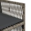 vidaXL 13 r&eacute;szes sz&uuml;rke polyrattan kerti &uuml;lőgarnit&uacute;ra p&aacute;rn&aacute;kkal