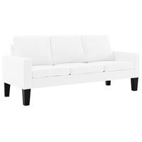 vidaXL háromszemélyes fehér műbőr kanapé