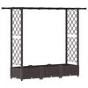 vidaXL Magas&iacute;tott &Aacute;gy Trellis-szel &eacute;s Tetővel Barna 164 x 40 x 123 cm