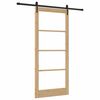 vidaXL Cs&uacute;sz&oacute; ajt&oacute; Term&eacute;szetes 93 x 211 cm T&ouml;m&ouml;r fenyőfa &eacute;s &uuml;veg