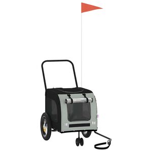 vidaXL Kis&aacute;llat ker&eacute;kp&aacute;r ut&aacute;nfut&oacute; Sz&uuml;rke &eacute;s fekete 125 x 53 x 54 cm