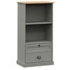 vidaXL VIGO sz&uuml;rke t&ouml;m&ouml;r fenyőfa k&ouml;nyvespolc 60x35x114,5 cm
