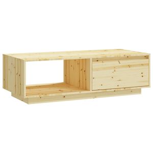 vidaXL t&ouml;m&ouml;r fenyőfa doh&aacute;nyz&oacute;asztal 110 x 50 x 33,5 cm