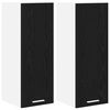 vidaXL F&uuml;ggő szekr&eacute;ny 2 pcs Fekete t&ouml;lgy &eacute;s feh&eacute;r 30 x 31 x 80 cm