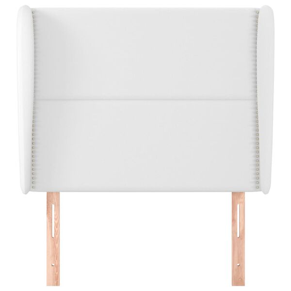vidaXL fehér műbőr fejtámla szárnyakkal 83 x 23 x 118/128 cm