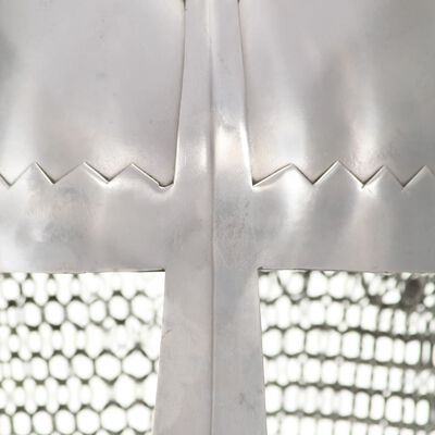 vidaXL ezüstszínű antik lovagi acélsisak LARP másolat