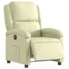 vidaXL krémszínű valódi bőr elektromos dönthető fotel