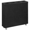 vidaXL fekete polyrattan kerti magas&aacute;gy&aacute;s 4 kasp&oacute;val 80 x 22 x 79 cm