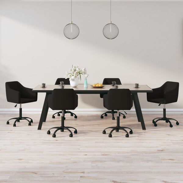 vidaXL 6 db fekete b&aacute;rsony forg&oacute; &eacute;tkezősz&eacute;k