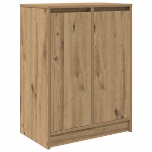 vidaXL k&eacute;zműves t&ouml;lgy szerelt fa cipősszekr&eacute;ny 57x34x76 cm
